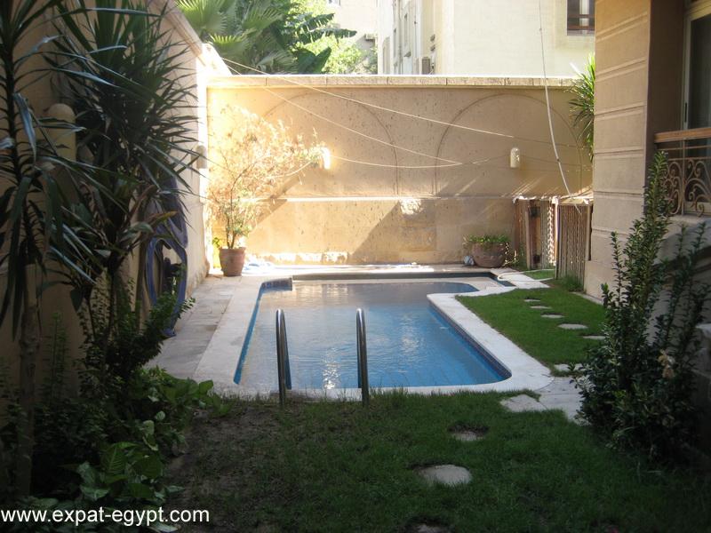  مصر، القاهرة،سرايات  المعادىt دوبلكس الطابق الأرضي مع بركة سباحة خاصة للإيجار